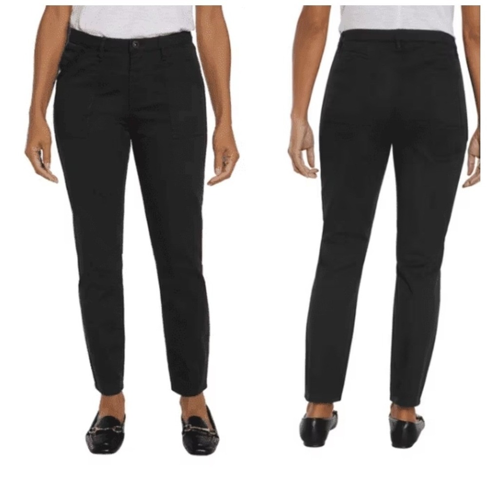 Banana Republic Womens 16 NWT Black High Rise Twill Pants Stretch Office Classic